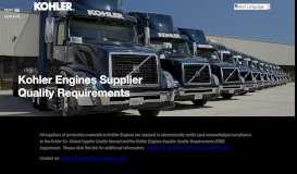 
							         Supplier Quality Requirements - Kohler Engines								  
							    