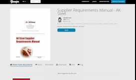
							         Supplier Requirements Manual - AK Steel - Yumpu								  
							    
