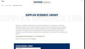 
							         Supplier Resources | Textron Systems								  
							    