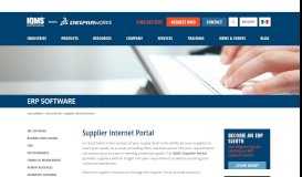 
							         Supplier Web Portal Within IQMS Manufacturing ERP								  
							    