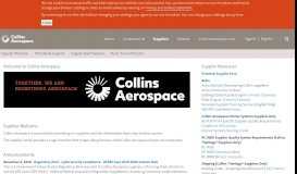 
							         Supplier Welcome - - Home - the Rockwell Collins Portal								  
							    