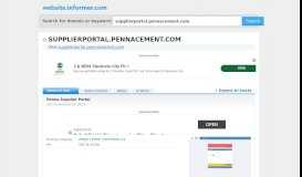 
							         supplierportal.pennacement.com at WI. Penna Supplier Portal								  
							    