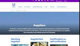 
							         Suppliers | About | Unilever global company website								  
							    