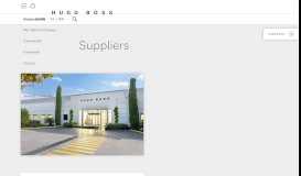 
							         Suppliers and production sites | HUGO BOSS Group								  
							    