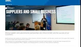 
							         Suppliers and Small Business - SAIC								  
							    