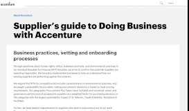 
							         Supplier's Guide to Doing Business with Accenture								  
							    