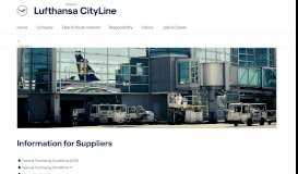 
							         Suppliers - Lufthansa CityLine								  
							    
