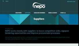 
							         Suppliers | NEPO								  
							    