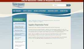 
							         Suppliers Registration Portal | City of Vancouver Washington								  
							    