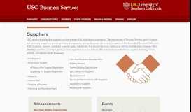 
							         Suppliers | USC Business Services								  
							    