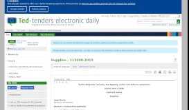 
							         Supplies - 113690-2019 - TED Tenders Electronic Daily								  
							    