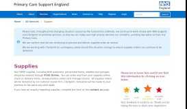 
							         Supplies - Primary Care Services England								  
							    