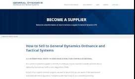 
							         Supply Chain - Become a Supplier to General Dynamics Ordnance ...								  
							    