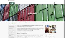 
							         Supply Chain | CBRE								  
							    