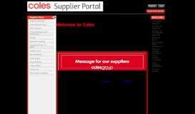 
							         Supply Chain - Coles Supplier Portal								  
							    