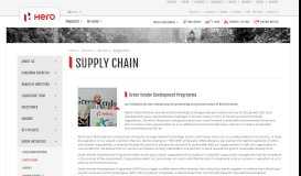 
							         Supply Chain - Hero MotoCorp								  
							    