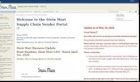 
							         Supply Chain Vendor Portal - Stein Mart Vendor Portal								  
							    