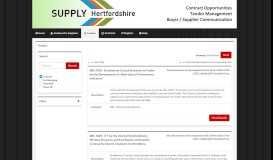 
							         Supply Hertfordshire Electronic Tendering Site - Tenders - Current								  
							    