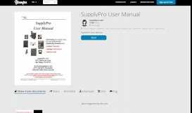 
							         SupplyPro User Manual - Yumpu								  
							    