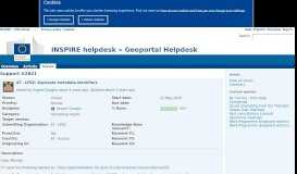 
							         Support #2821: AT - LFRZ: Duplicate metadata identifiers - Geoportal ...								  
							    