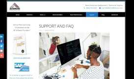 
							         Support and FAQ | ACUMEN Corporation								  
							    