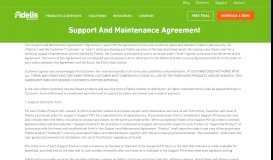 
							         Support and Maintenance Agreement | Fidelis Cybersecurity								  
							    