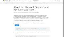 
							         Support and Recovery Assistant for Office 365 - Aka.ms								  
							    