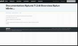 
							         Support and resources for Splunk Enterprise - Splunk Documentation								  
							    