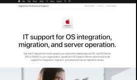 
							         Support - AppleCare IT Departments Products - Apple								  
							    