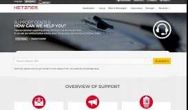 
							         Support Center - Hetzner Online GmbH								  
							    