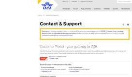 
							         Support & Contact - IATA								  
							    