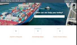 
							         Support : COSCO Shipping Lines (North America)								  
							    