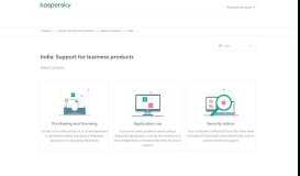 
							         Support for business products - Kaspersky support - Kaspersky Lab								  
							    