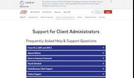 
							         Support For Client Administrators - ADP								  
							    