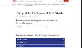 
							         Support for Employees - ADP								  
							    