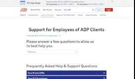 
							         Support for Employees of ADP Clients | ADP								  
							    