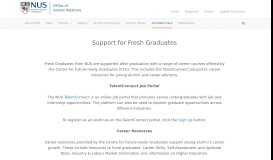 
							         Support for Fresh Graduates - NUS								  
							    