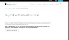 
							         Support for Goddard Educators - Teaching Strategies								  
							    
