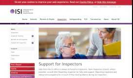 
							         Support for ISI Inspectors :: Independent Schools Inspectorate								  
							    