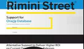 
							         Support for Oracle Database | Rimini Street								  
							    