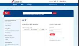 
							         Support Login | Carnival Cruise Lines								  
							    