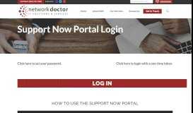 
							         Support Now Portal Login – Network Doctor								  
							    