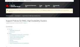 
							         Support Policies for RHEL High Availability Clusters - Red Hat ...								  
							    