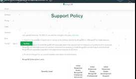 
							         Support Policy | MongoDB								  
							    
