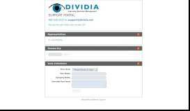 
							         Support Portal - dividia								  
							    