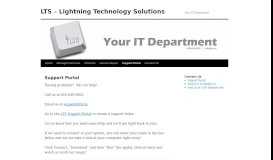 
							         Support Portal | LTS – Lightning Technology Solutions								  
							    