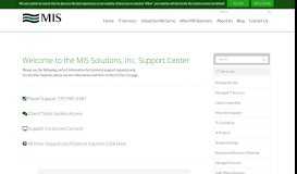 
							         Support Portal - MIS Solutions								  
							    