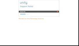 
							         Support Portal - Unity Technology Solutions								  
							    