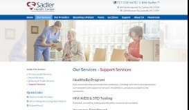 
							         Support Services in Carlisle PA | Sadler Health Center								  
							    