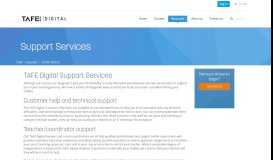 
							         Support Services - TAFE Digital								  
							    